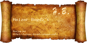 Heizer Bogát névjegykártya